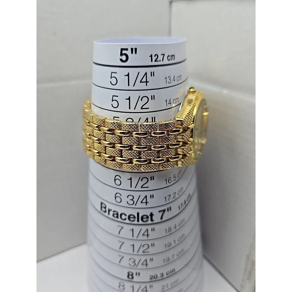 Oleg Cassini Womens Quartz Watch Gold Tone Mesh Bracelet Japan Movt New Battery